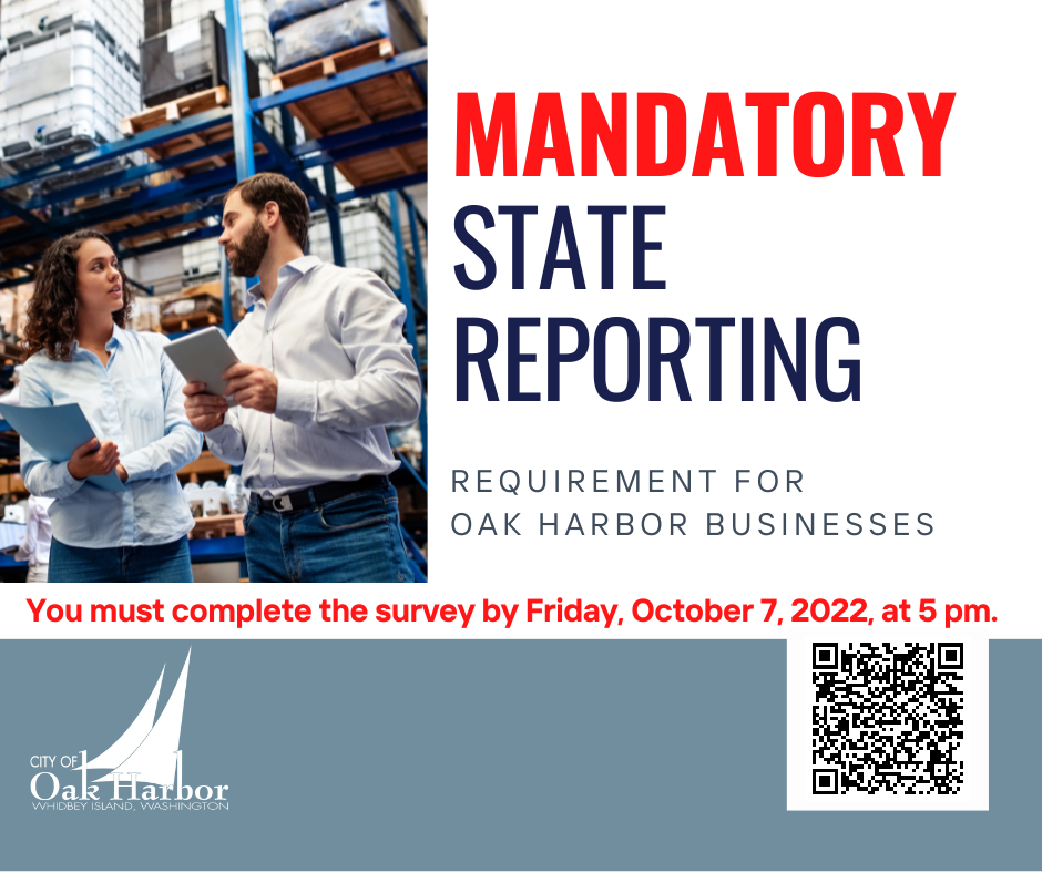 Image of the front of the postcard mailed to commercial businesses with QR code