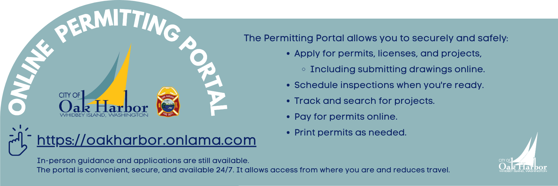 Banner advertising ONLINE PERMITTING PORTAL BANNER