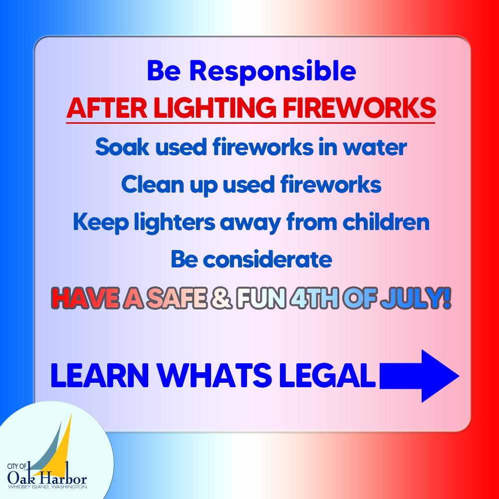 Be Responsible After Lighting Fireworks