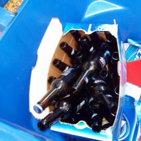 No Glass - Glass in the Recycling Bin