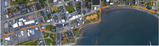 Map image of the Road Closures Parade