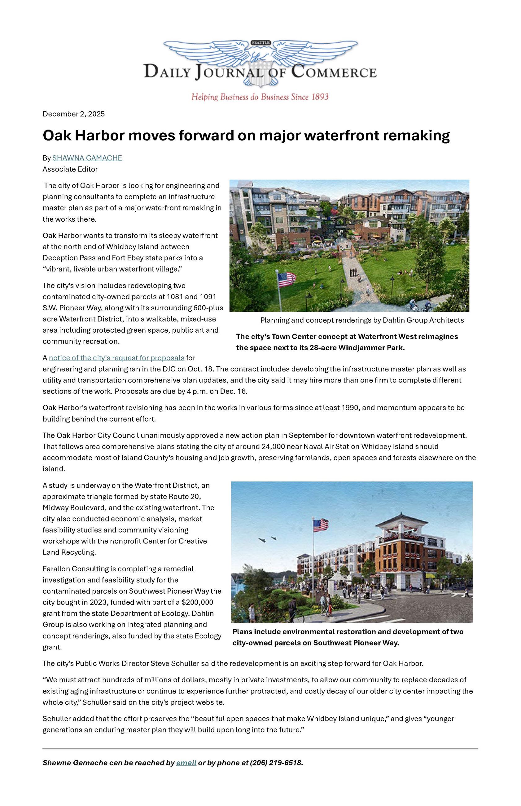 waterfront press release